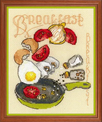 Набор для вышивания крестом «Завтрак» (1684) | Оформление вашей кухни |  Купить наборы для вышивания по доступным ценам в интернет-магазине РИОЛИС