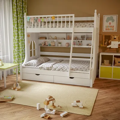 Детская кровать двухъярусная для детей купить в Москве |Цены в  Санкт-Петербурге и Самаре