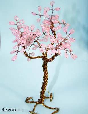 Дерево из бисера сакура фото