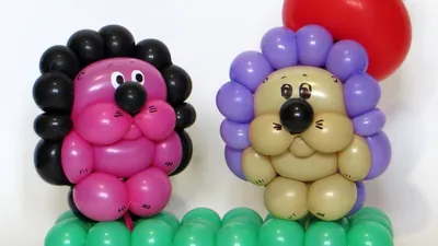 Ежик из двух шаров / Two balloons hedgehog (Subtitles) - YouTube