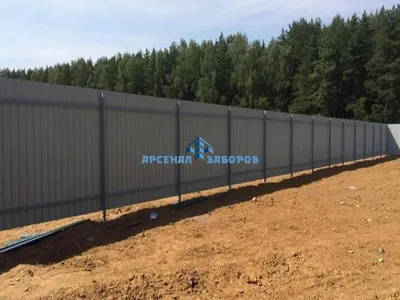 Забор из профнастила с бетонированием столбов 300 метров в Туле: цена под  ключ с установкой