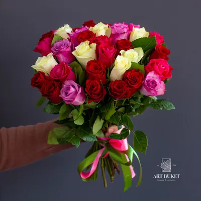 Доставка 35 кенийских роз по Караганде - Арт-букет