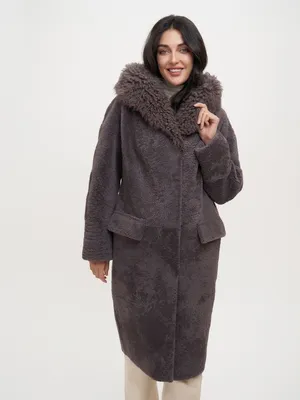 Шуба женская натуральный мех из овчины керли, зимнее пальто, длинная, с  капюшоном, верхняя одежда VARDA 49608621 купить в интернет-магазине  Wildberries