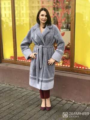 Пальто из меха керли (овчина) купить по цене 29300 рублей в Санкт-Петербурге