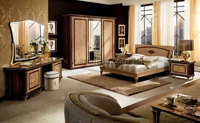 Купить спальню Rossini в стиле модерн в бежевых тонах от Аредо Классик