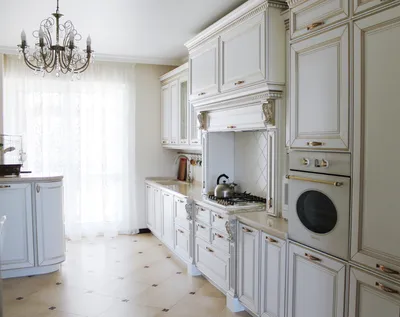 Красивые прямые кухни в викторианском стиле – 135 лучших фото дизайна  интерьера кухни | Houzz Россия