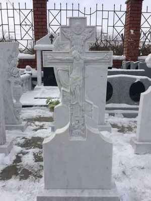 Мраморные кресты на могилу православных верующих в Москве и МО, фото, цена  от 7000 руб.