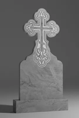 Памятник из мрамора Крест 1 заказать в Жезкагане по ценам от производителя