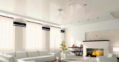 Белый глянцевый натяжной потолок - эстетика и практичность - Студия натяжных  потолков Reopri