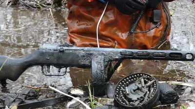 Пистолет-пулемет Шпагина и винтовка Мосина прекрасно сохранились в…:  voenhronika — LiveJournal