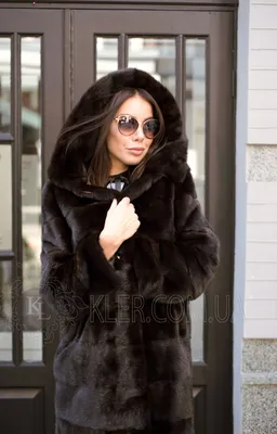 Шуба норковая с капюшоном темно-коричневая | Шубы цены и фото. Купить шубу  в Киеве