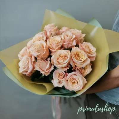 Купить букет с доставкой из кремовой розы \"Шиммер\" | Доставка букетов из  роз от PrimulaShop на Новослободскую