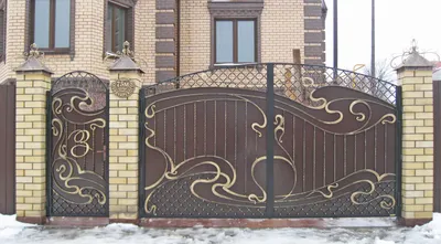 Кованые ворота в стиле Модерн – «Интеграл»