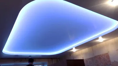 Многоуровневый натяжной потолок с подсветкой | ЭЛИТ СТРОЙ