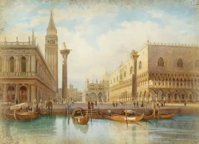 Купить фреску Венеция «Достопримечательности Венеции» | PINEGIN