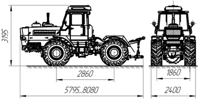 Файл:Т-150 (трактор) основні розміри.png — Вікіпедія