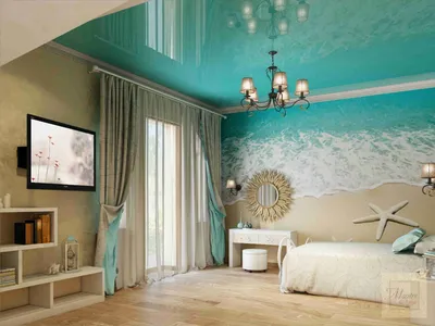 Цветные потолки в интерьере - сочетание с цветом стен и мебели - фото-идеи,  советы в блоге об интерьере и дизайне BestMebelik.ru