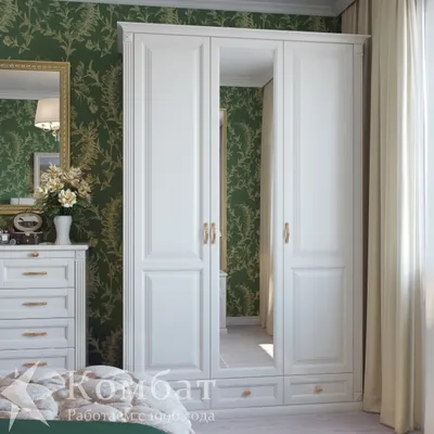 Белый шкаф в спальню - производство по индивидуальным размерам