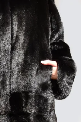 Шуба норковая черная с капюшоном ШД-207 ч купить в интернет-магазине г. Уфа  – GRAFINIA