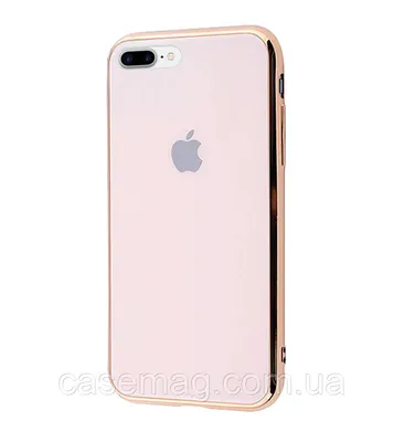 Чехол стеклянный Glass case для IPhone 7 Plus (02) Rose gold розовый, цена  400 грн — Prom.ua (ID#1384000594)