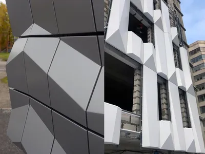 3D фасады из алюминиевых композитных панелей в СПб