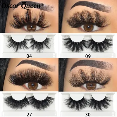 25MM Thick Fluffy Mink Lashes Boxes Package 5D Natural Long Fake Mink  Eyelashes Full Strip 3D False Eyelash Extension Makeup