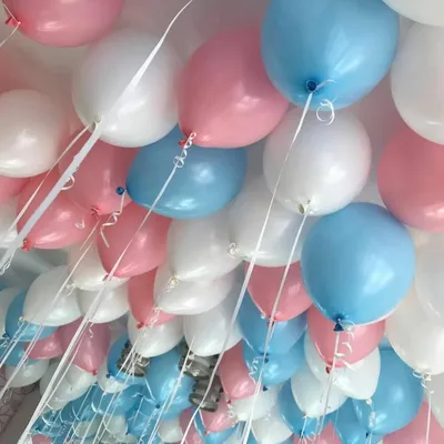 Связка из 20 воздушных шаров с гелием белые и красные | | Воздушные и  гелиевые шары Казань доставка