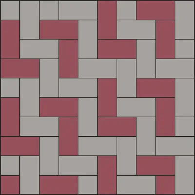 Схемы укладки брусчатки для форм квадрат и кирпичик, 55 вариантов с фото
