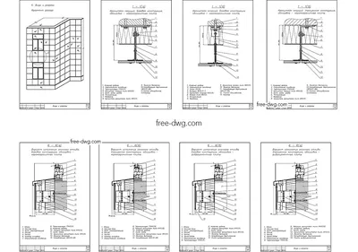 Узлы вентилируемых фасадов DWG, Автокад файл