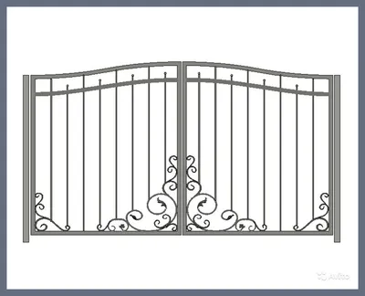Ворота кованые простые модель 123: продажа, цена в Минске. Кованые ворота,  заборы и ограждения от \"DOMKOVKI.BY\" - 30756562