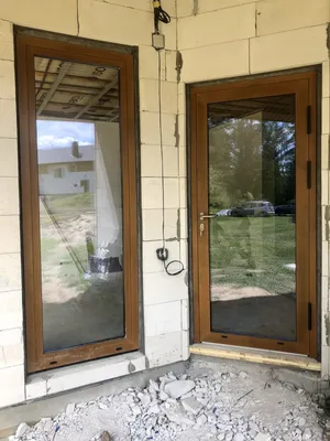 Стеклянная входная дверь в частный дом в Гродно | Calida