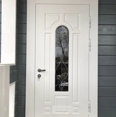 Красивые белые входные двери - 38 фото