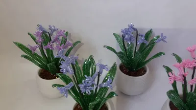 Зюмбюли от мъниста/ Beaded hyacinths/ Гиацинт из бисера - YouTube