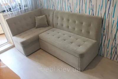Кухонный угловой диван со спальным местом (Серый) на заказ. Размеры и  материал на выбор!