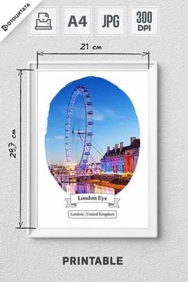 Макет плаката «London Eye» для кабинета Английского языка