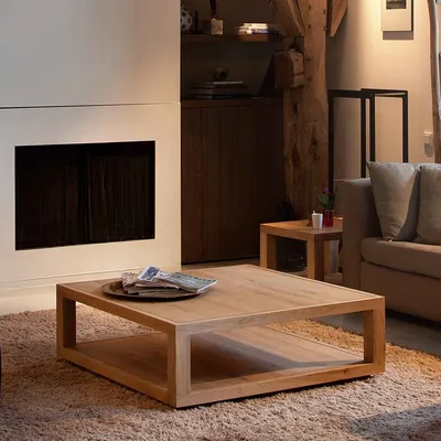 журнальный столик из дерева - Поиск в Google | Wooden living room, Square  living room table, Furniture design