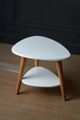 Белый журнальный столик для дивана в гостиную | Придиванный столик, Столики,  Кофейный столик