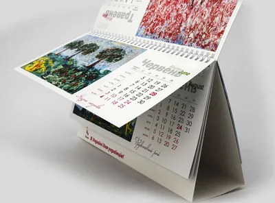 Календарь домик перекидной - печать настольных календарей на заказ