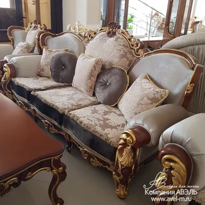 Мягкая мебель Азнаги 777-1 Комплект диван 3м + 2 кресла в классическом  стиле фабрика Sofa
