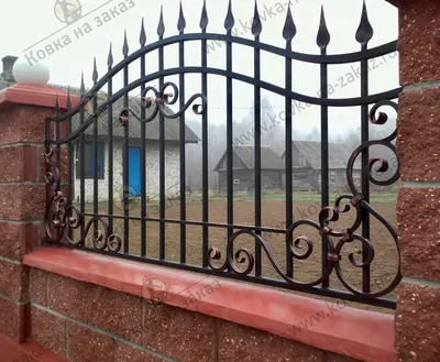 Кованый забор для дома №2488 | Кузница \"Ковка на заказ\" Москва