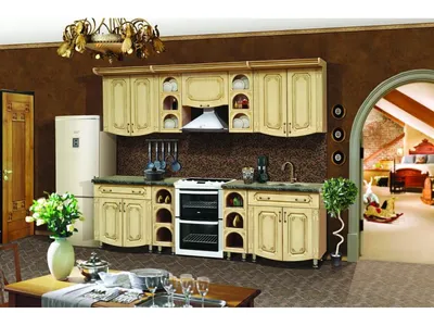 Заказать Венеция Кухня 2,8 МДФ матовый + Патина [Кухни] в интернет-магазине  «Мебель-онлайн».