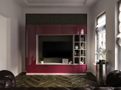 Стенки для гостиной серии \"Лагуна\" с 3D фрезеровкой фасадов