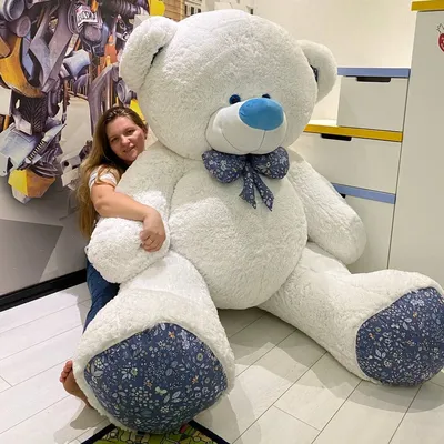 Большой плюшевый медведь 250 см белый, Мишки 2,5 метра, Большие мягкие  игрушки, Большой плюшевый медведь, цена 8103 грн — Prom.ua (ID#1453764765)