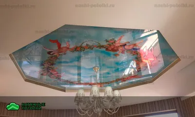 Натяжной потолок с ангелами в Москве с установкой - заказать недорого цена
