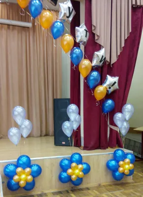 оформление сцены воздушными шарами | Декорации из воздушных шаров, Бумажные  розы, Поделки из бумаги