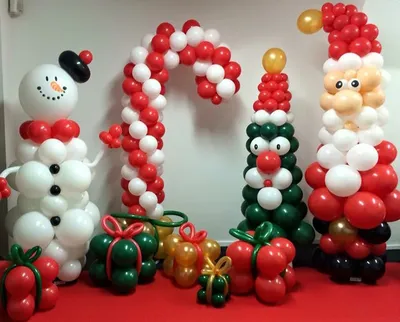 Новогоднее оформление воздушными шарами комплект купить в интернет-магазине  в Самаре