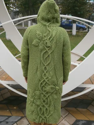 Пальто с цветами. | Вязание для женщин спицами. Схемы вязания спицами