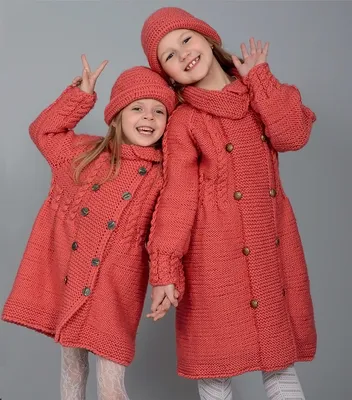Детское пальто спицами и панама крючком для девочек 6-8 лет - Портал  рукоделия и моды