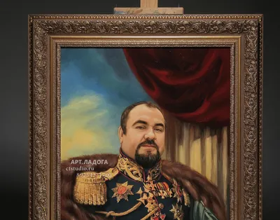 Портрет в образе генерала маслом по фотографии