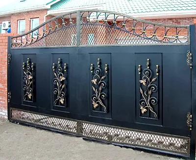 Кованые кованые ворота для дома, используемые безопасные подъездные раздвижные  ворота - купить по выгодной цене | AliExpress